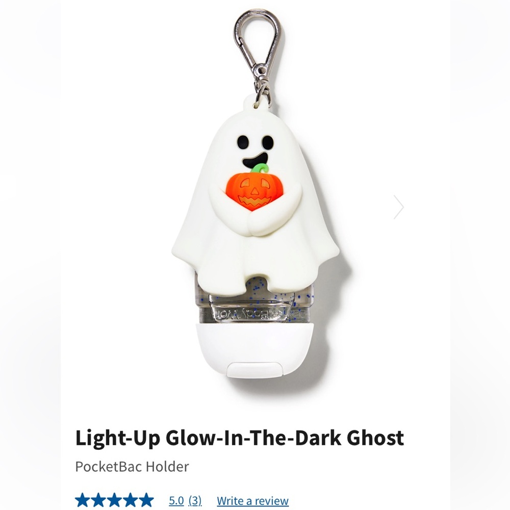 2-pc “Light-Up Glow-In-The-Dark” Ghost PocketBac Holder by Bath & Body Works NWT